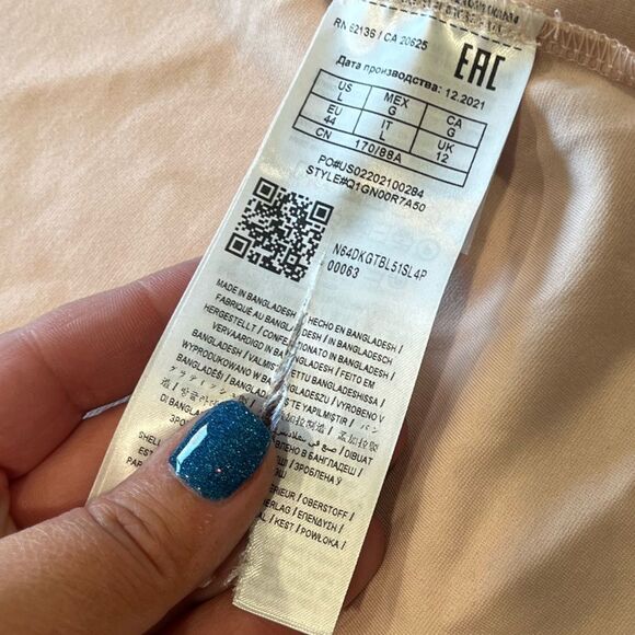 NWOT Guess Womens Light Pink Open Front Blazer Cropped Length - Size L - Picture 4 of 7